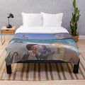 Soft and comfortable plush blanket featuring Brian David Gilbert and Polygon Unraveled-inspired design