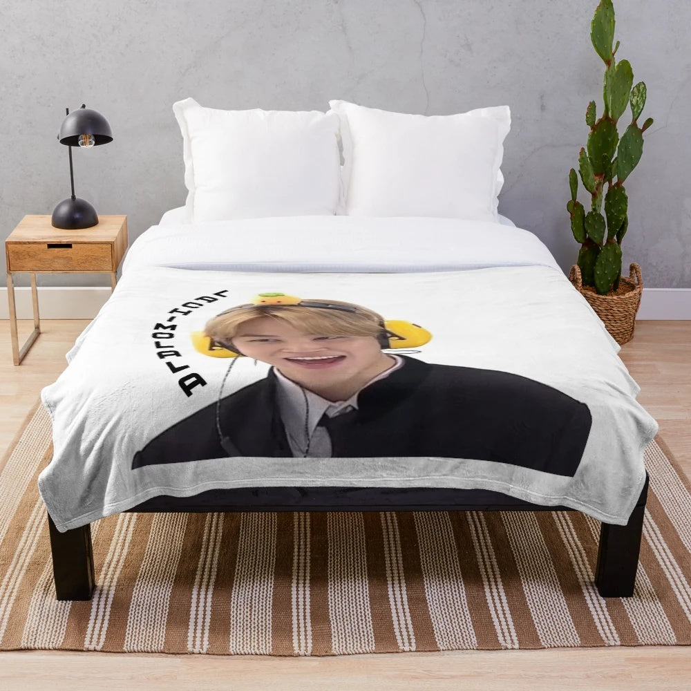 Soft and plush blanket inspired by the popular K-pop group BTS