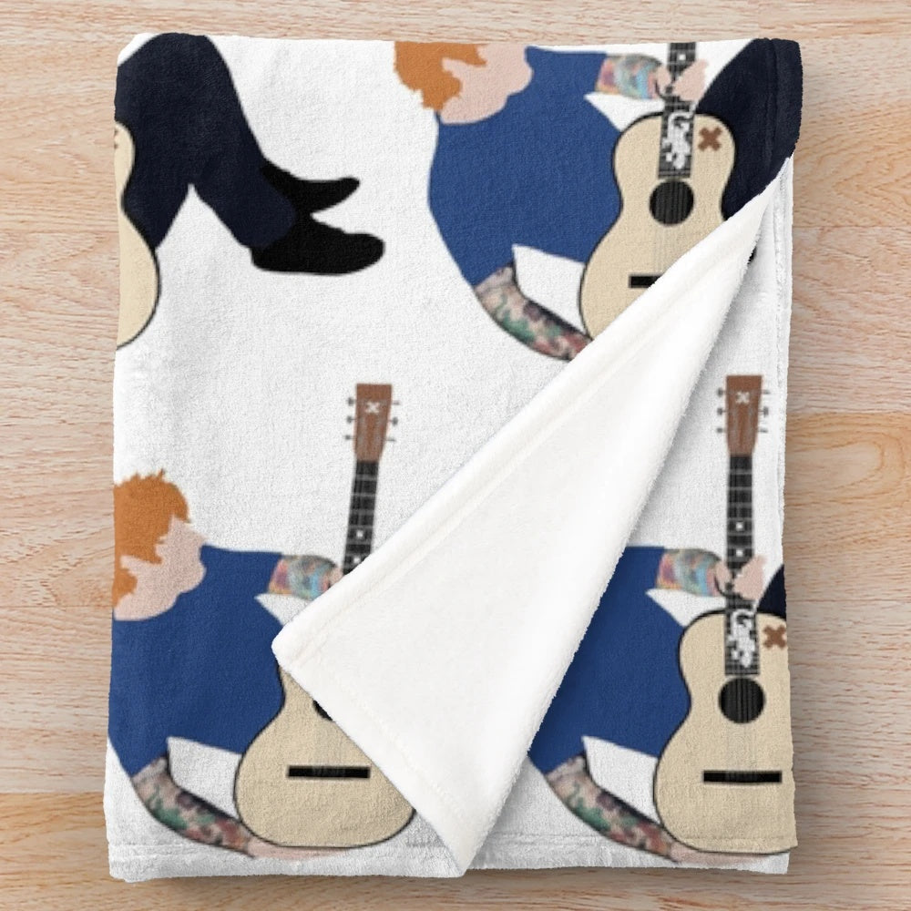 Soft and Plush Blanket Inspired by Ed Sheeran's Music