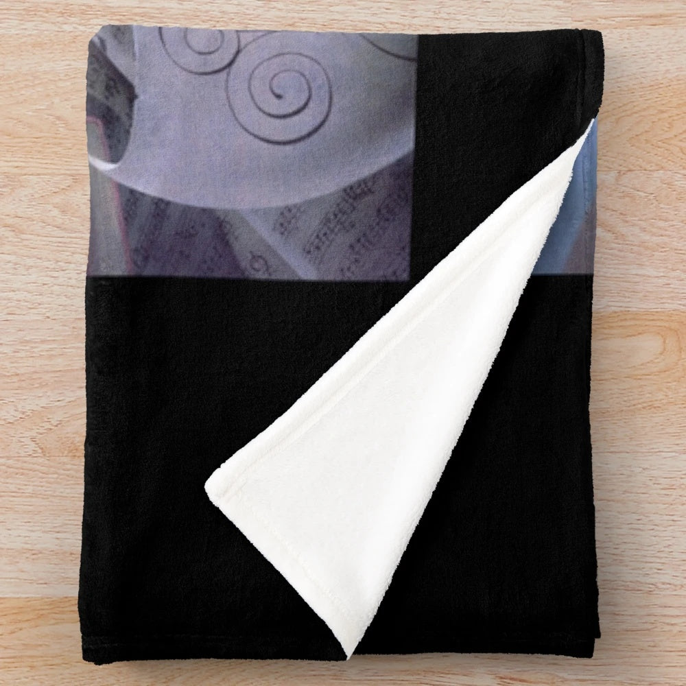 Plush blanket featuring the Kansas band logo
