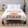 Plush blanket featuring the Palmetto State Foxes crest design