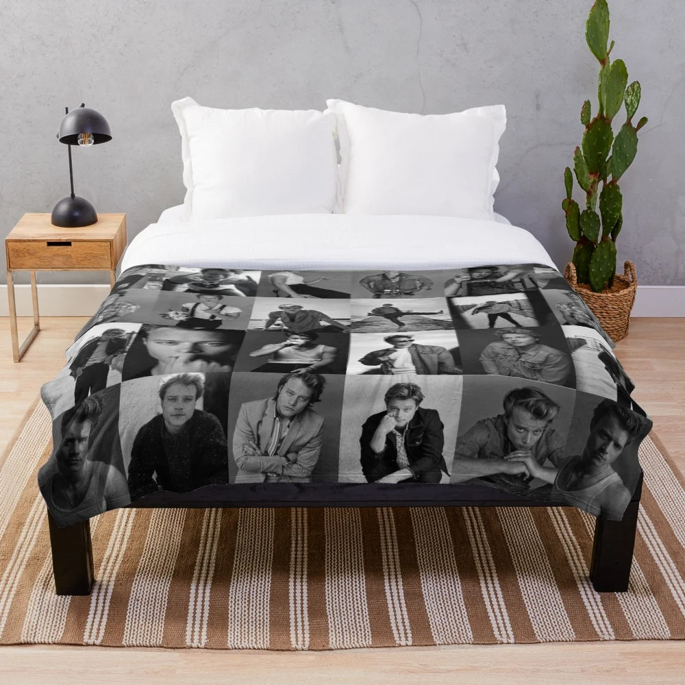 Soft and Comfortable Plush Blanket Featuring Rudy Pankow