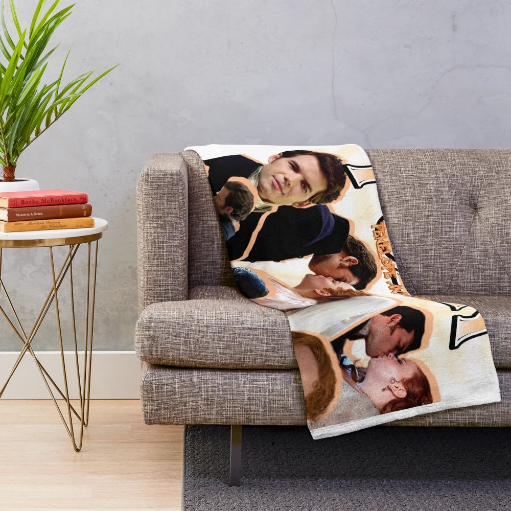 Soft and plush blanket with TV show character designs