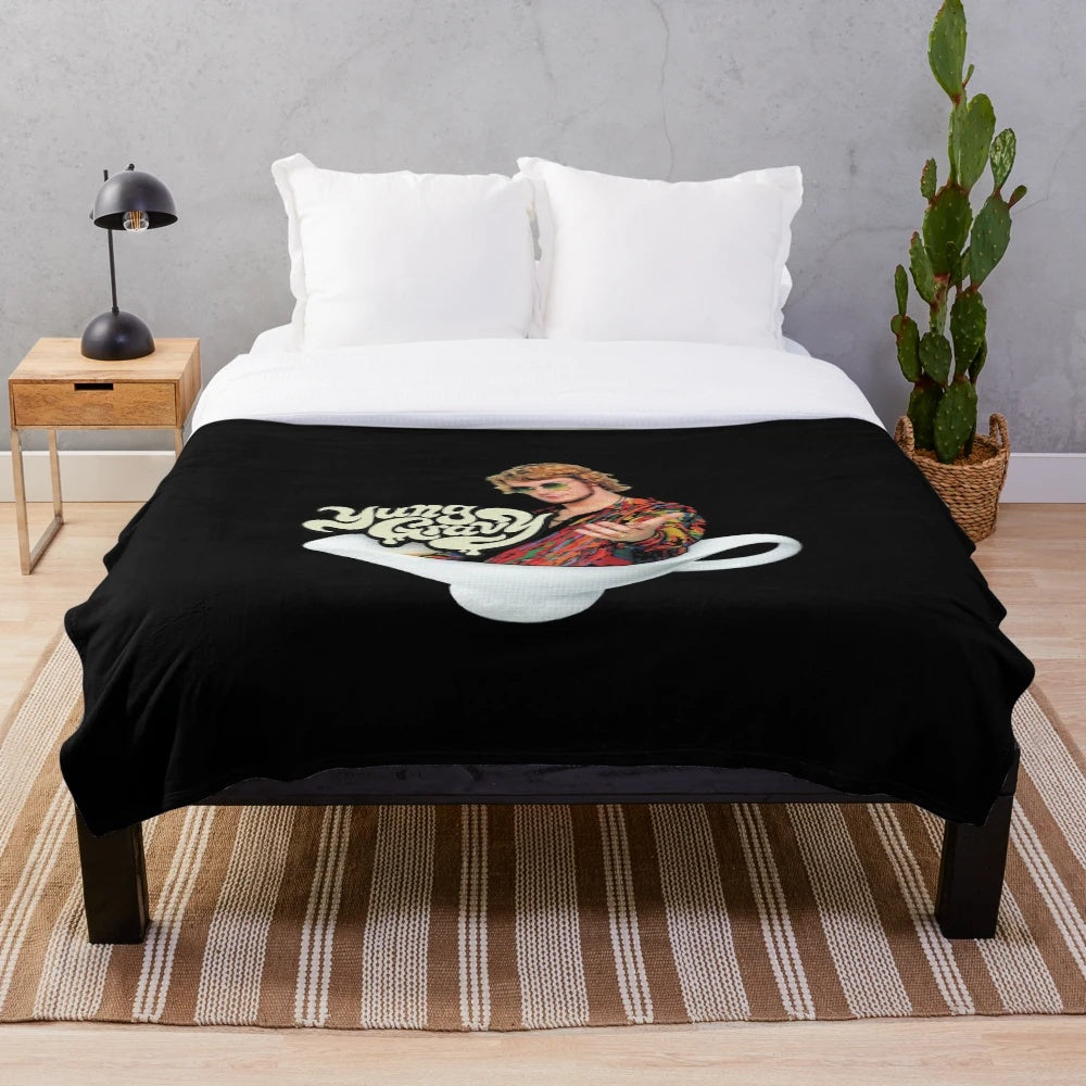 Soft and cozy plush blanket with Yung Gravy inspired design