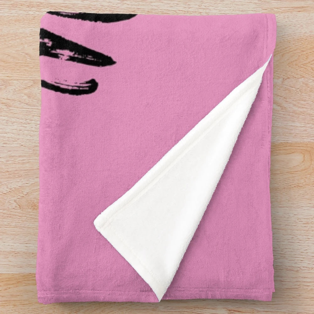 Plush blanket with lotus blossom design