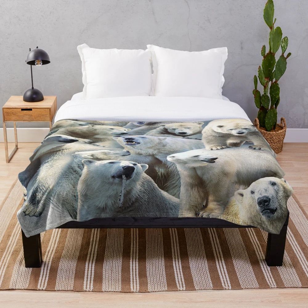 Soft and plush polar bear blanket