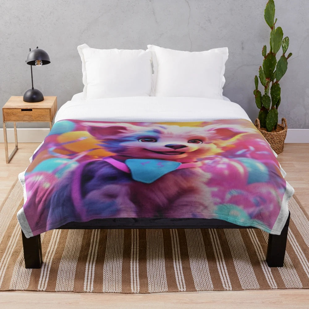 Soft and plush pop culture-themed blanket