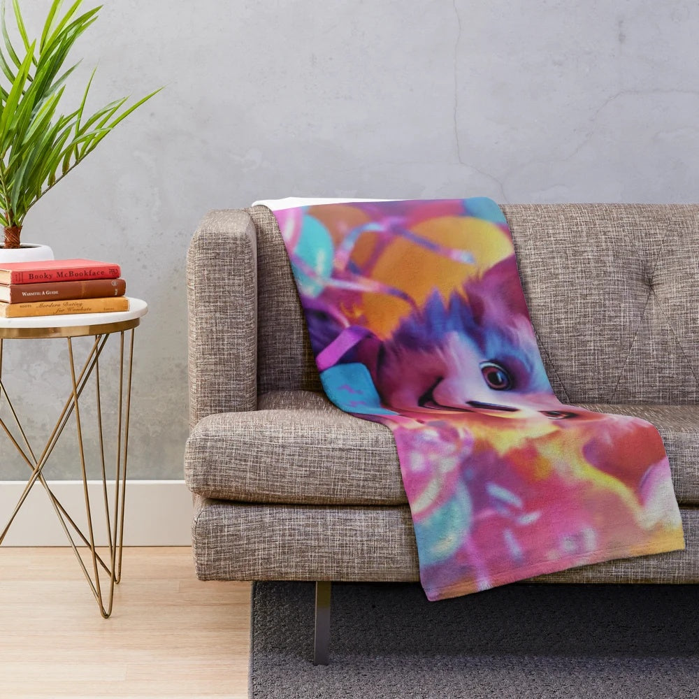 Soft and plush pop culture-themed blanket
