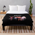 Plush blanket with little mix and whitney houston design