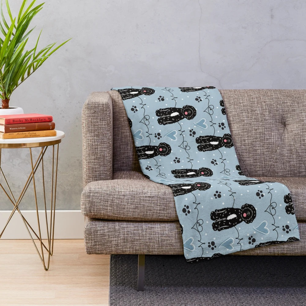 Soft and Cozy Portuguese Water Dog Plush Blanket
