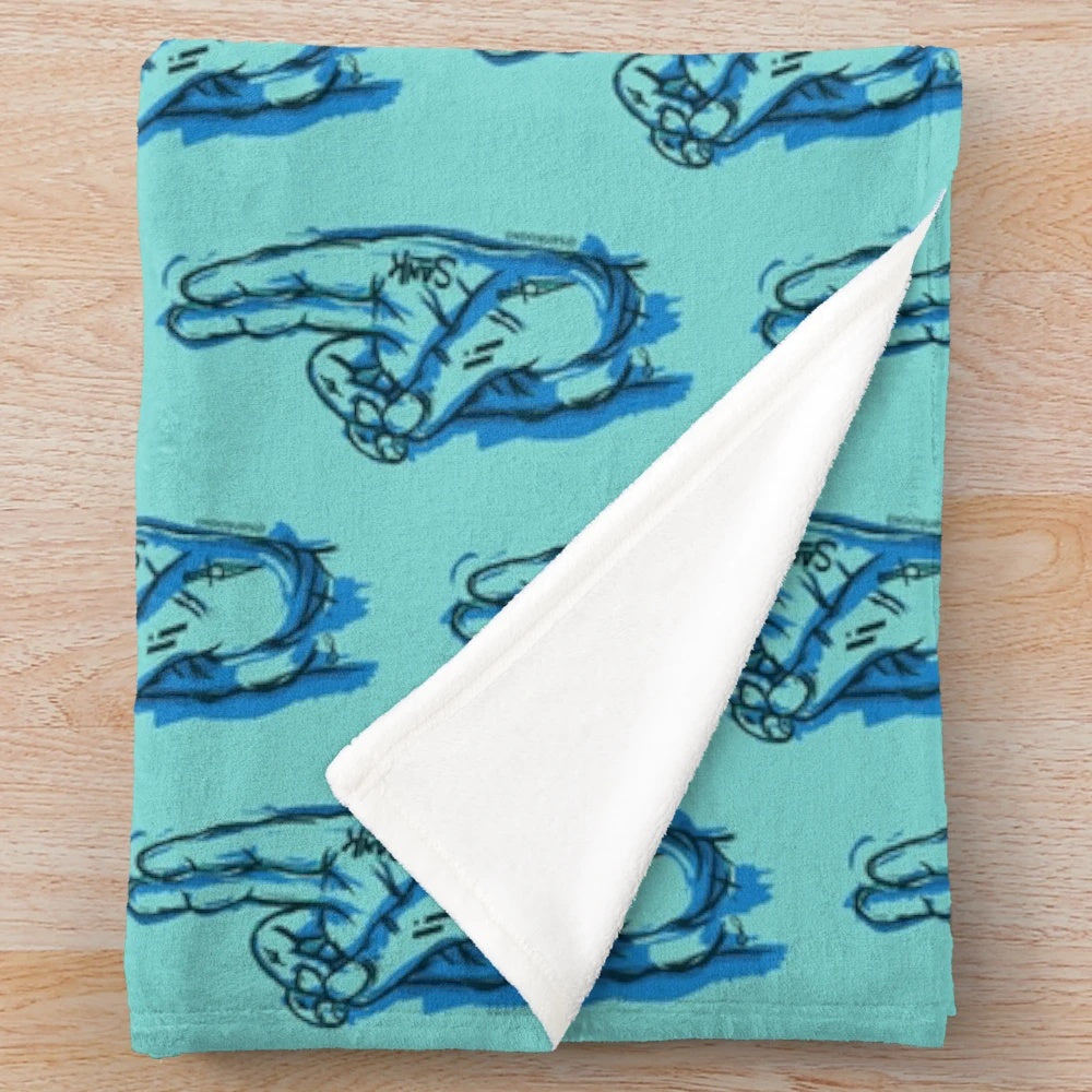 Prana Mudra Plush Blanket with nature-inspired design