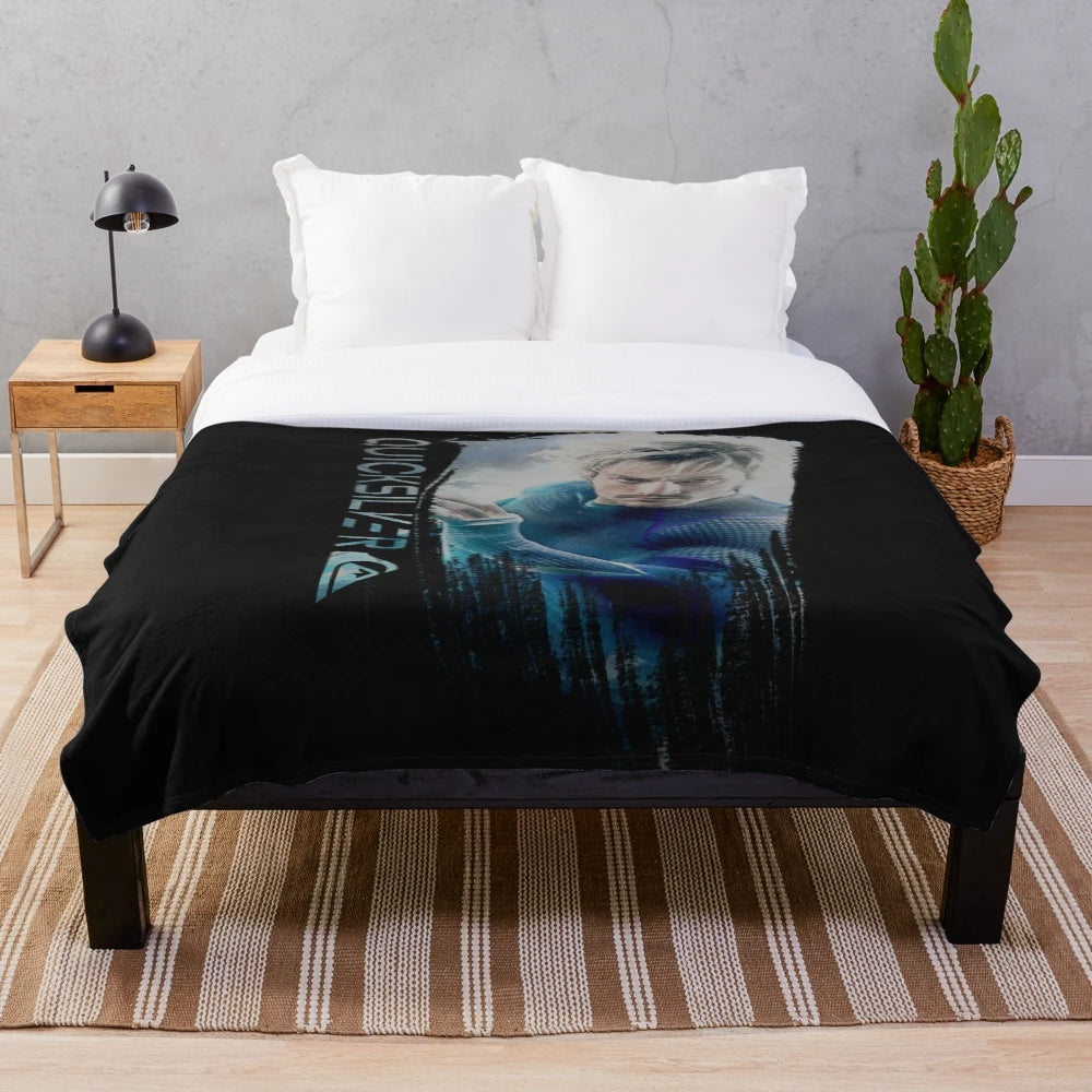 Soft and Cozy Quicksilver Plush Blanket for Marvel Comics Fans