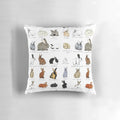 Soft and plush rabbits pillow in a patterned design, perfect for adding a touch of cuteness to any room.