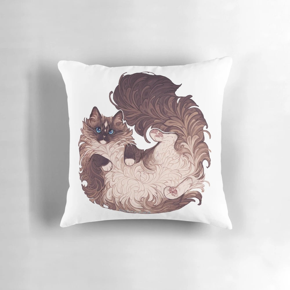 Plush Ragdoll Cat Pillow - Soft and Comfortable Pet Cushion