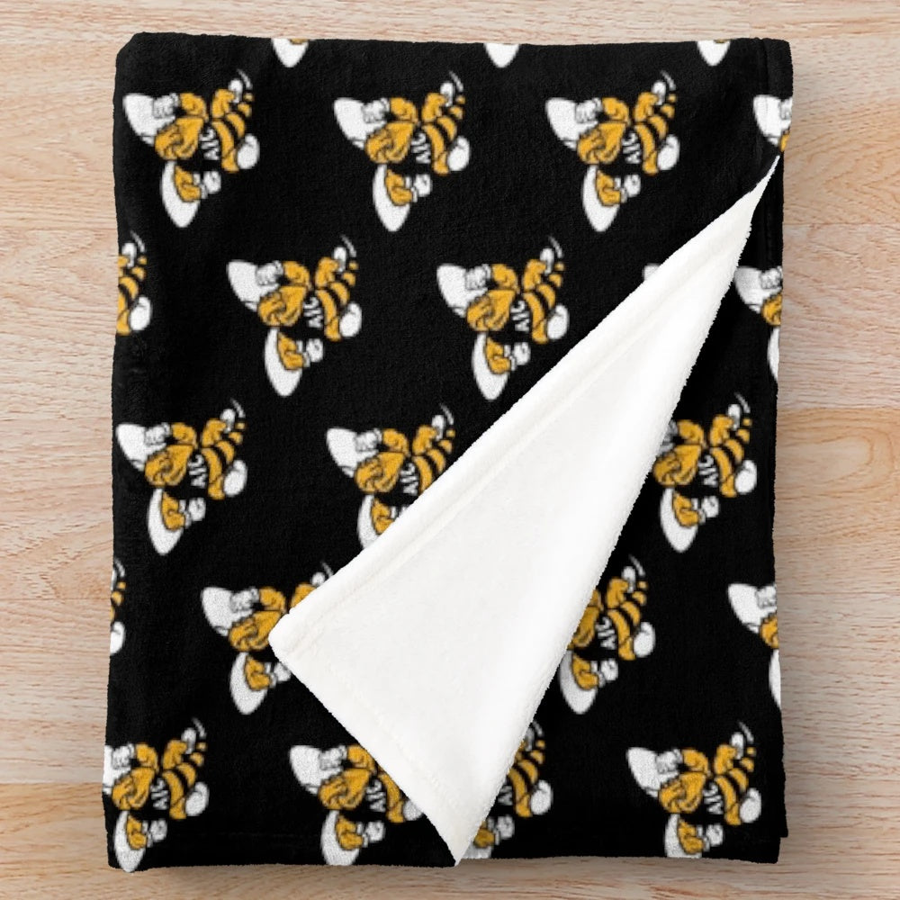 Randolph Macon iconic plush blanket for college sports fans