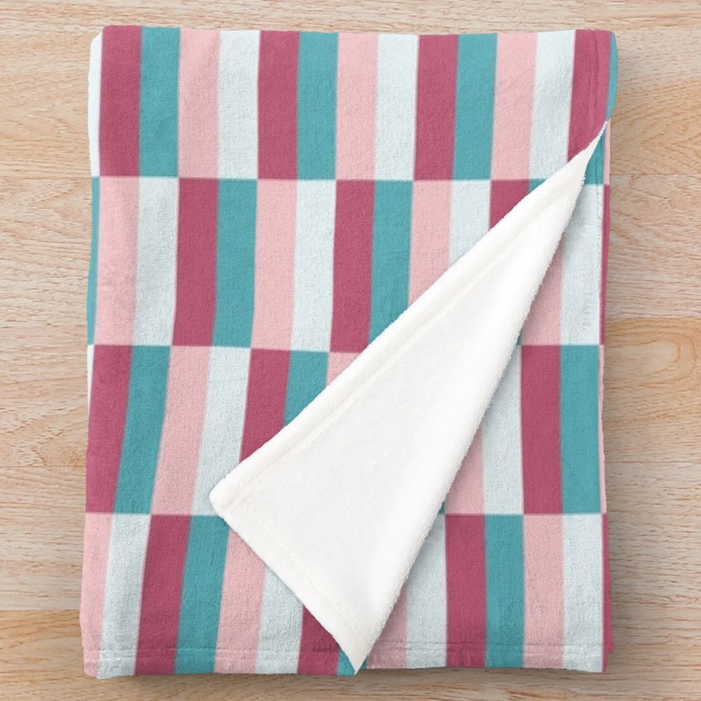Rose ice cream pattern plush blanket