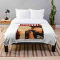 Roxette-inspired plush blanket with the band's name and logo