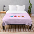 Sago Mini inspired plush blanket with cute and colorful design