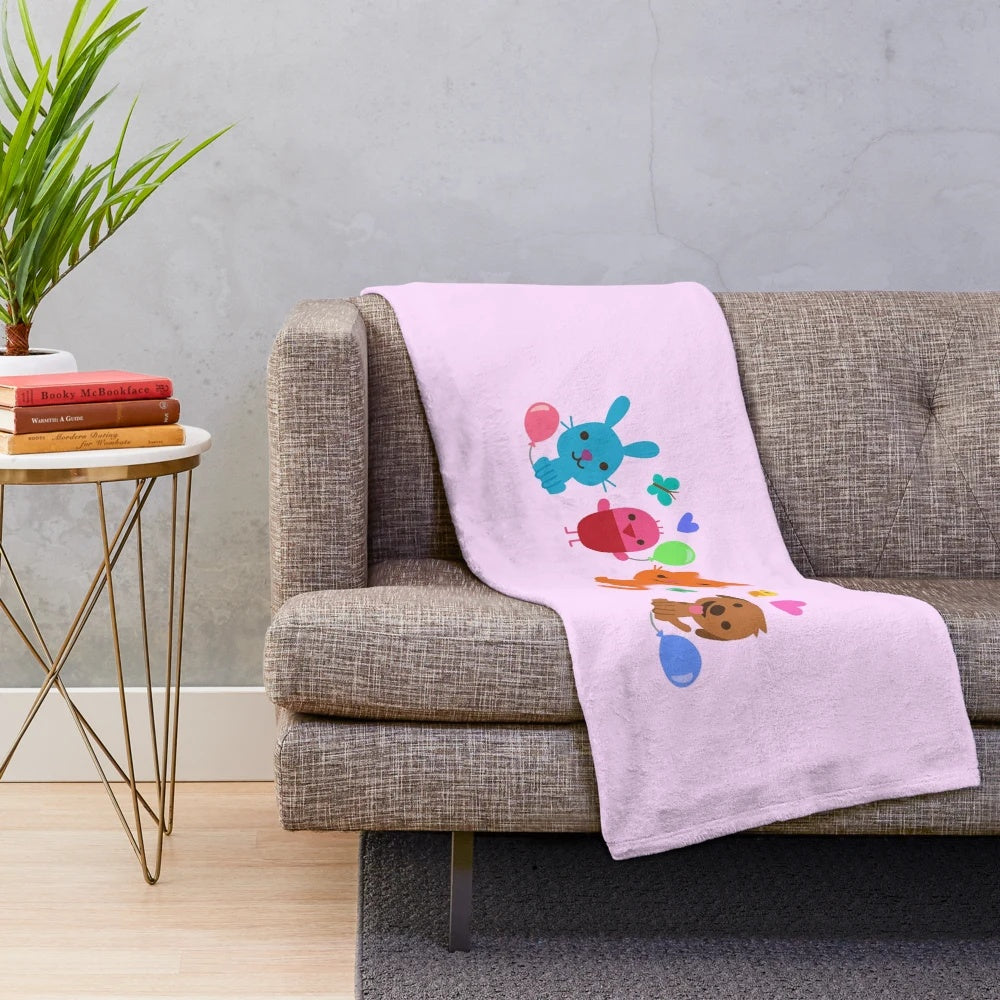 Sago Mini inspired plush blanket with cute and colorful design