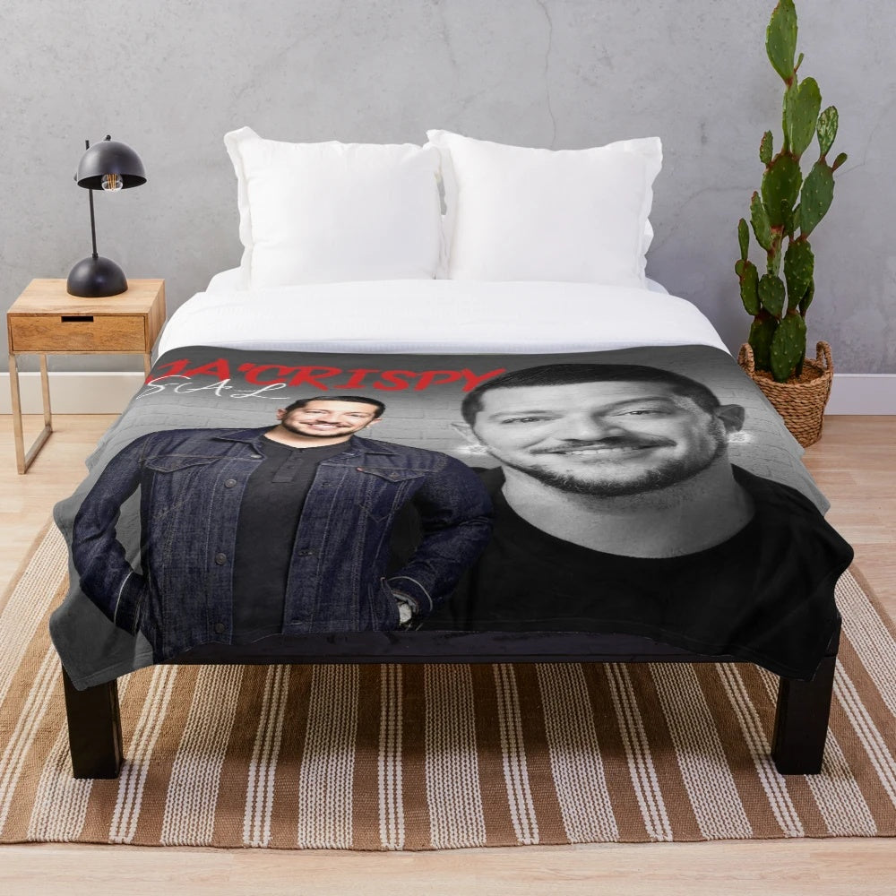 Plush blanket featuring Sal Vulcano from the comedy TV show Impractical Jokers
