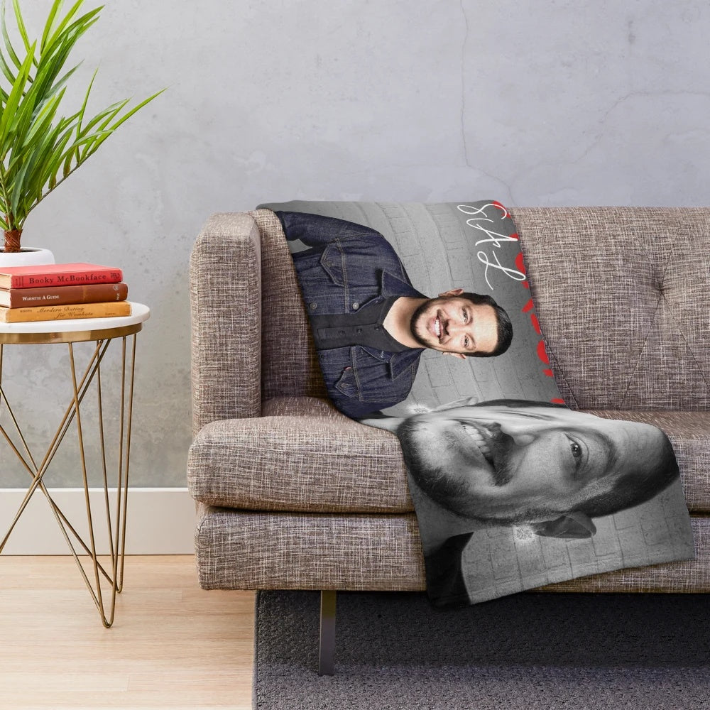 Plush blanket featuring Sal Vulcano from the comedy TV show Impractical Jokers