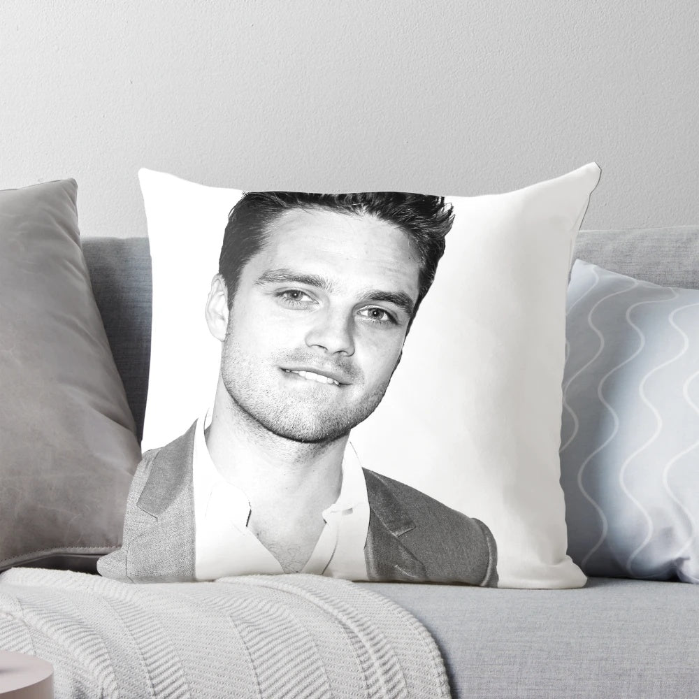 Soft and Cozy Sebastian Stan Inspired Decorative Pillow