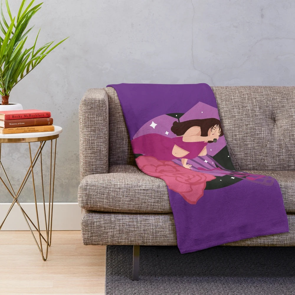 Selena Plush Blanket featuring the iconic singer in her famous purple outfit
