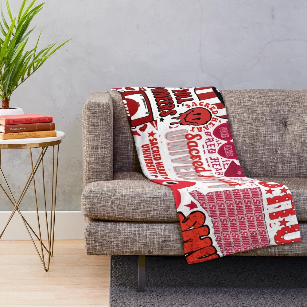 SHU Pioneers soft and plush college blanket