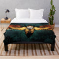 Silence of the Lambs inspired plush blanket with Hannibal Lecter and lambs design