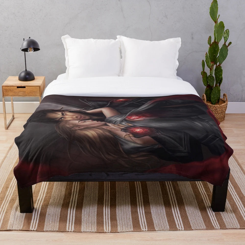 Silver plush blanket