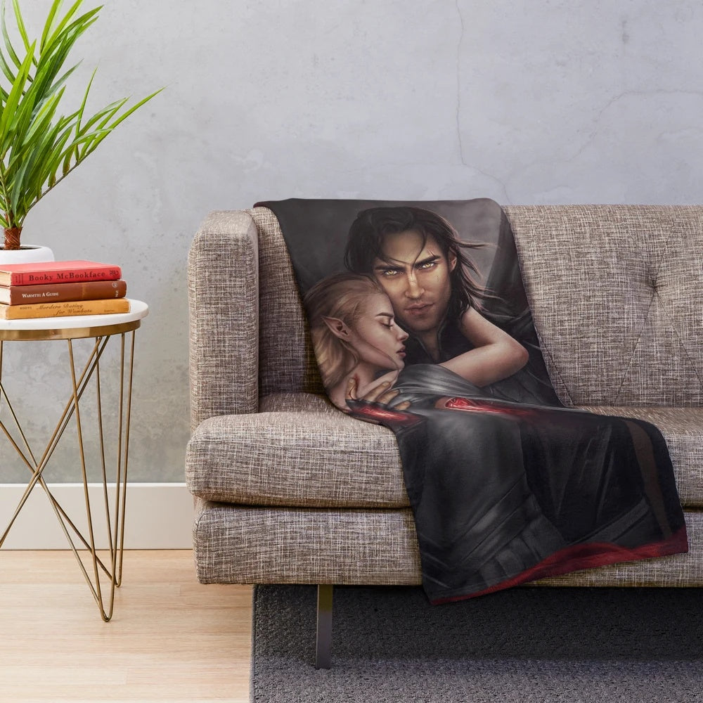 Silver plush blanket