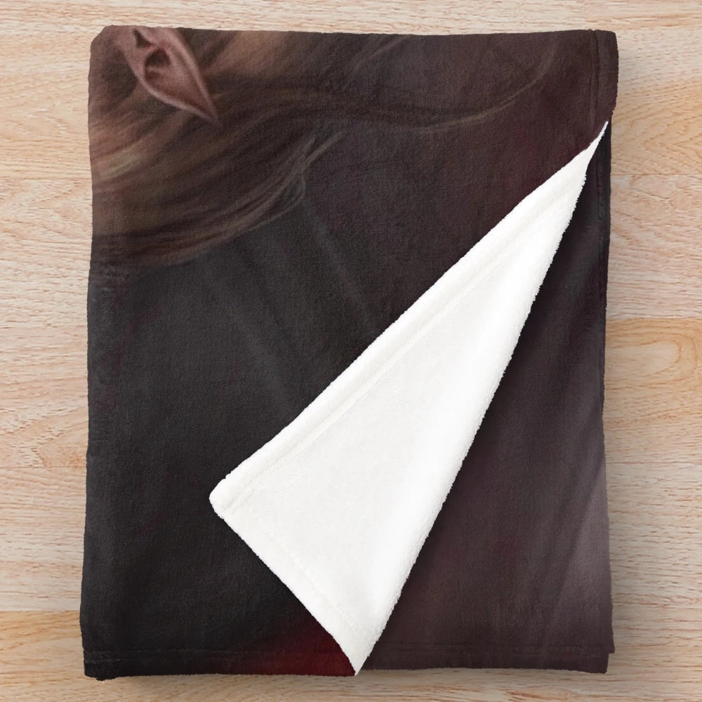 Silver plush blanket