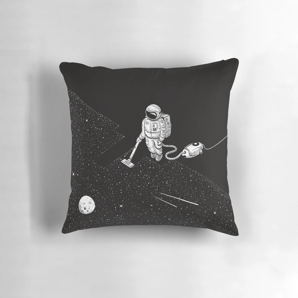Soft and comfortable space-themed pillow for home decor