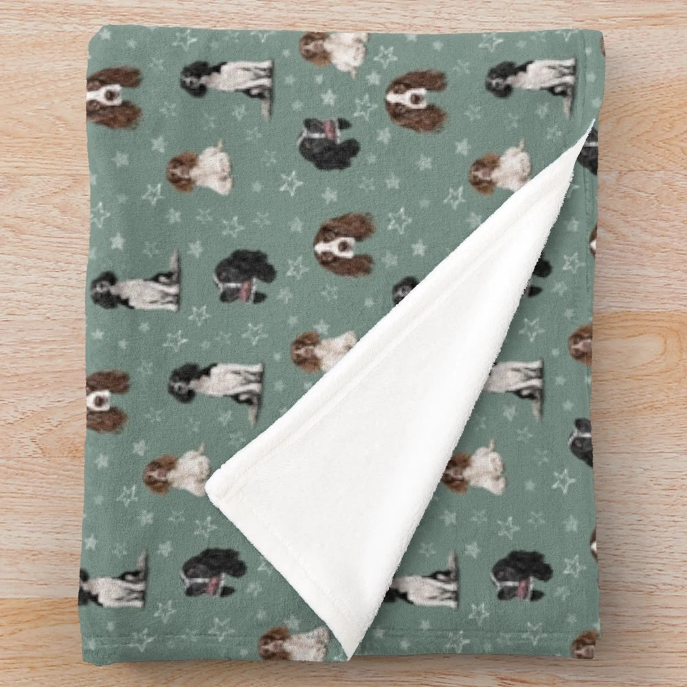 Springer Spaniel Plush Blanket