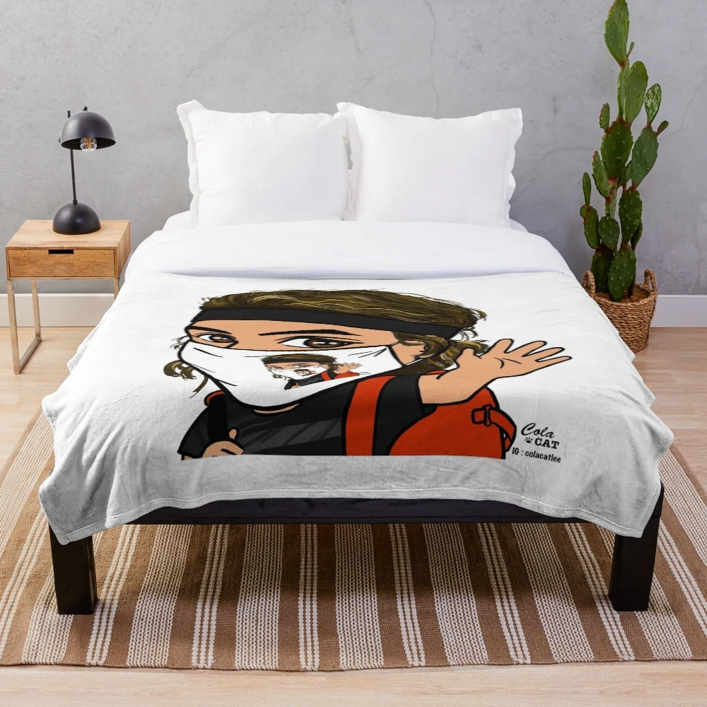 Stefanos Tsitsipas inspired plush blanket