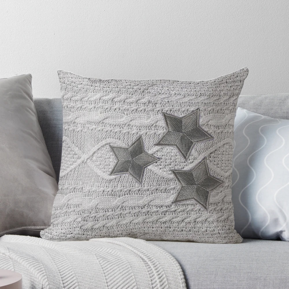 A stylish and comfy pillow featuring Taylor Swift's iconic 'cardigan' design