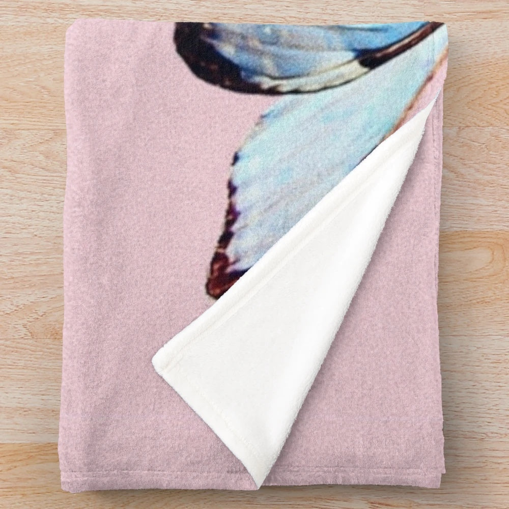 Soft and plush blue and pink butterfly-themed blanket inspired by Taylor Swift's Lover album