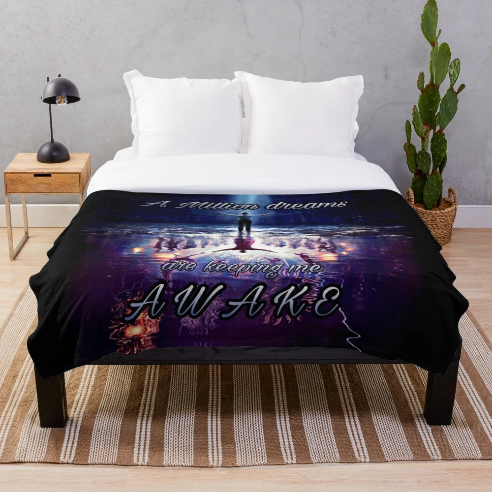 The Greatest Showman inspired plush blanket with movie character design