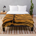 Tiger print plush blanket