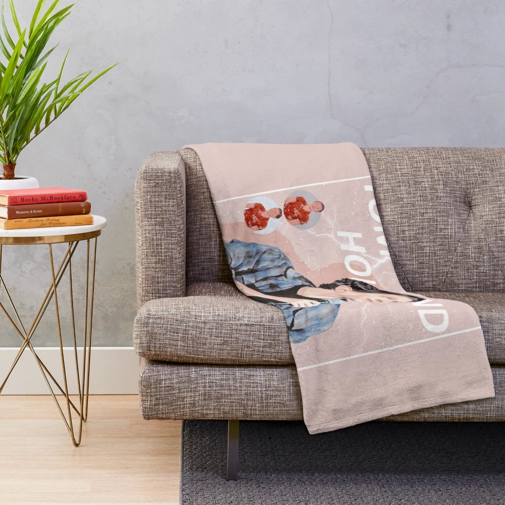 Tom Holland inspired plush blanket with spider-man design