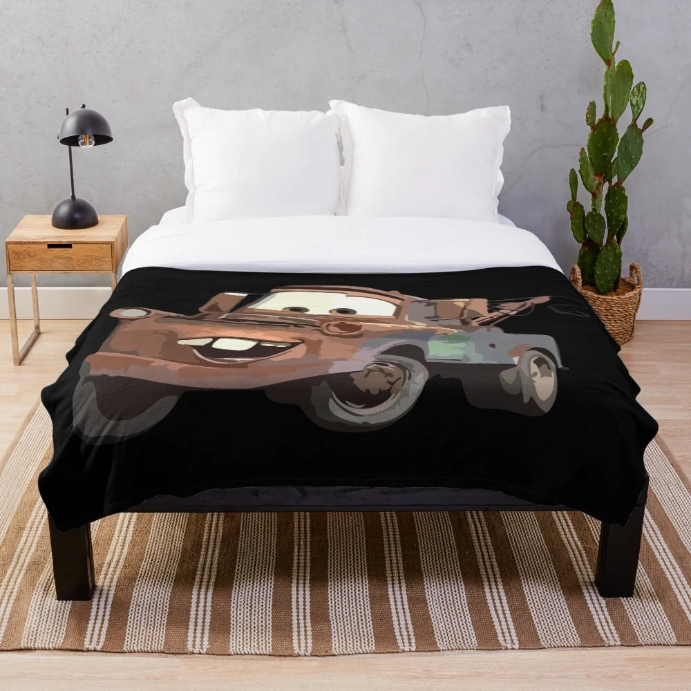 Tow Mater plush blanket from the Cars movie