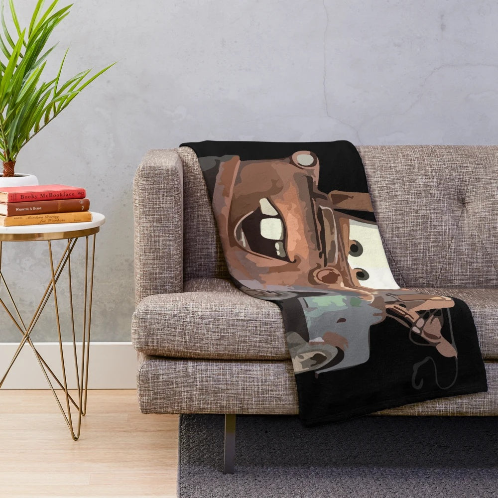Tow Mater plush blanket from the Cars movie