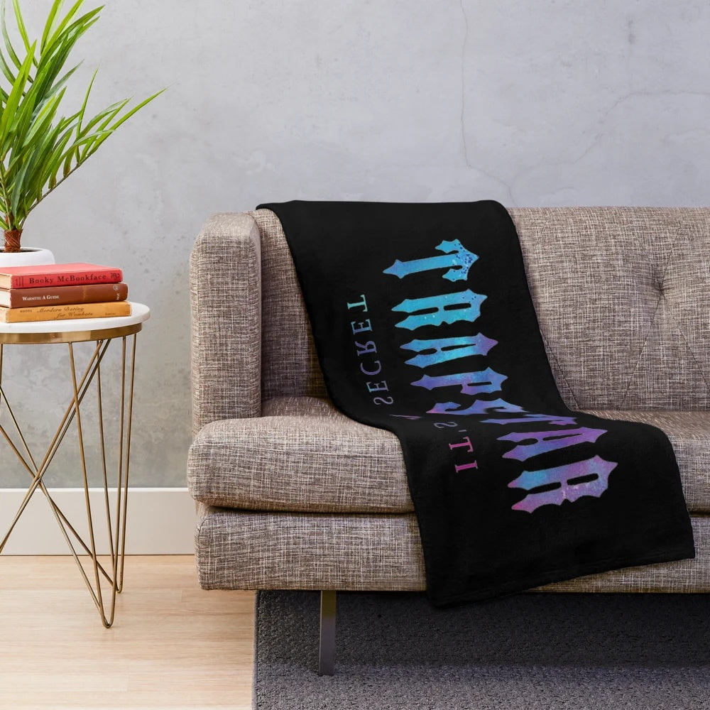 Trapstar-inspired plush blanket in a soft, cozy fabric
