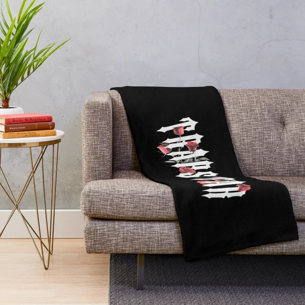 Soft and cozy plush blanket with Trapstar-inspired design