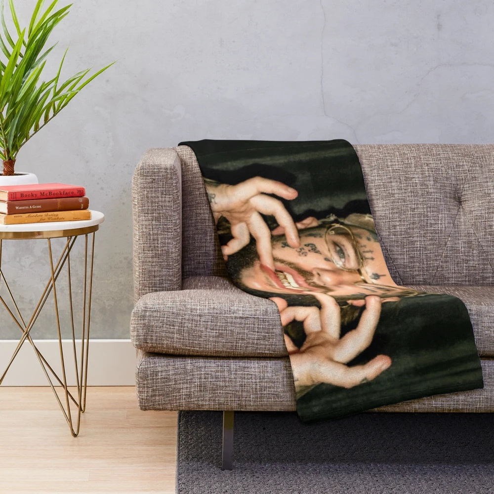 $uicideboy$ inspired plush blanket featuring the band's logo and artwork