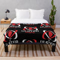 Ulster Rugby-inspired plush blanket with rugby ball and team colors