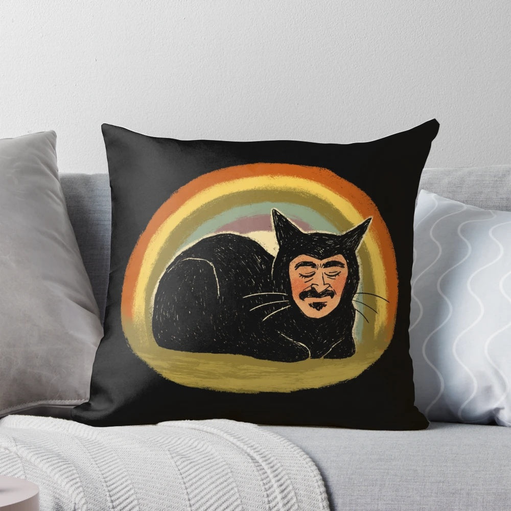 Plush and colorful Vladislav the Cat pillow, perfect for pet owners