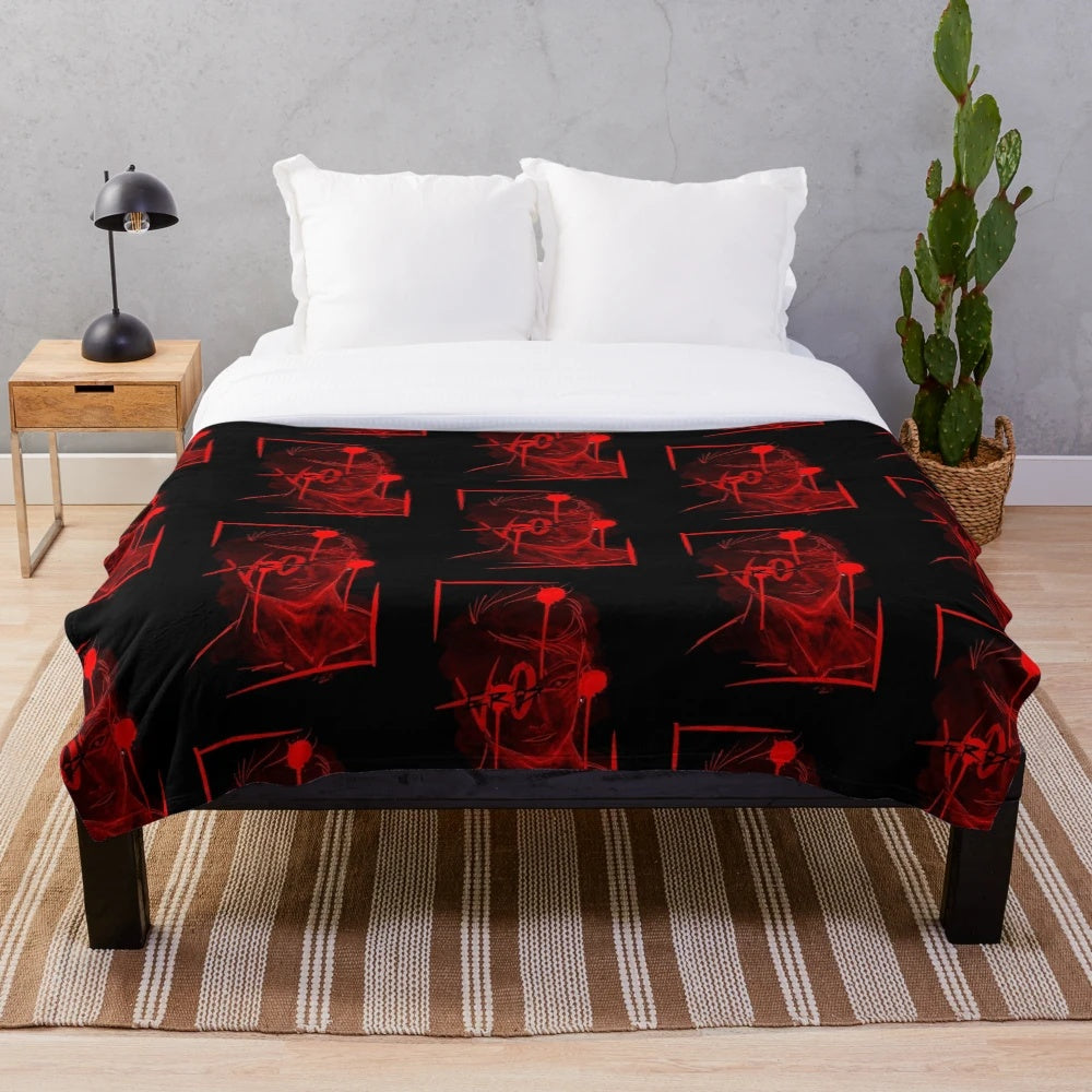 Soft and Cozy vo.ME Black Plush Blanket for Stylish Home Decor