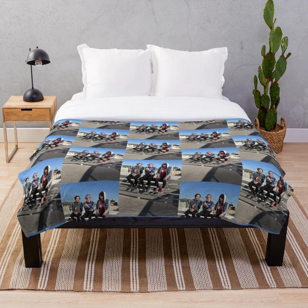 Waterparks pop punk band inspired plush and cozy blanket