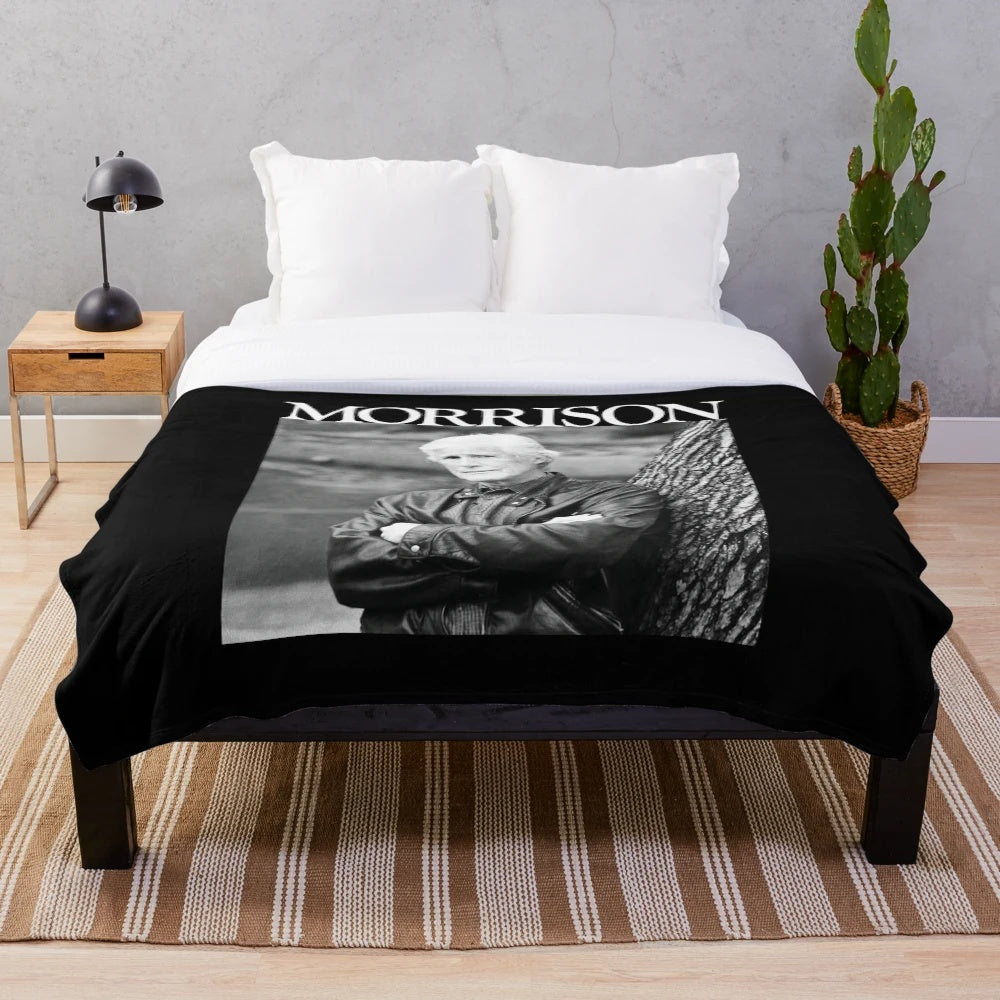 White plush blanket for cozy home decor